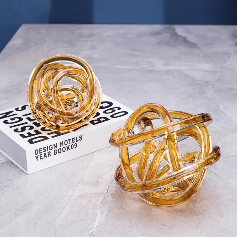 Twisted Coil Glass Sculpture